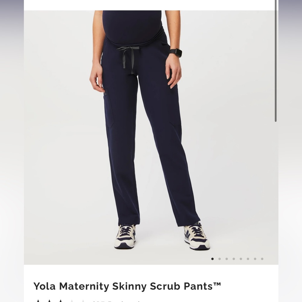 Figs navy yola maternity scrub pants